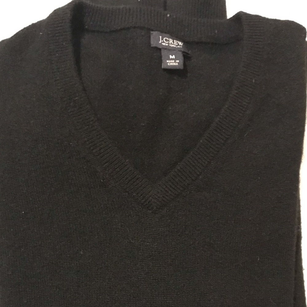 J Crew Cashmere Sweater Black size Medium